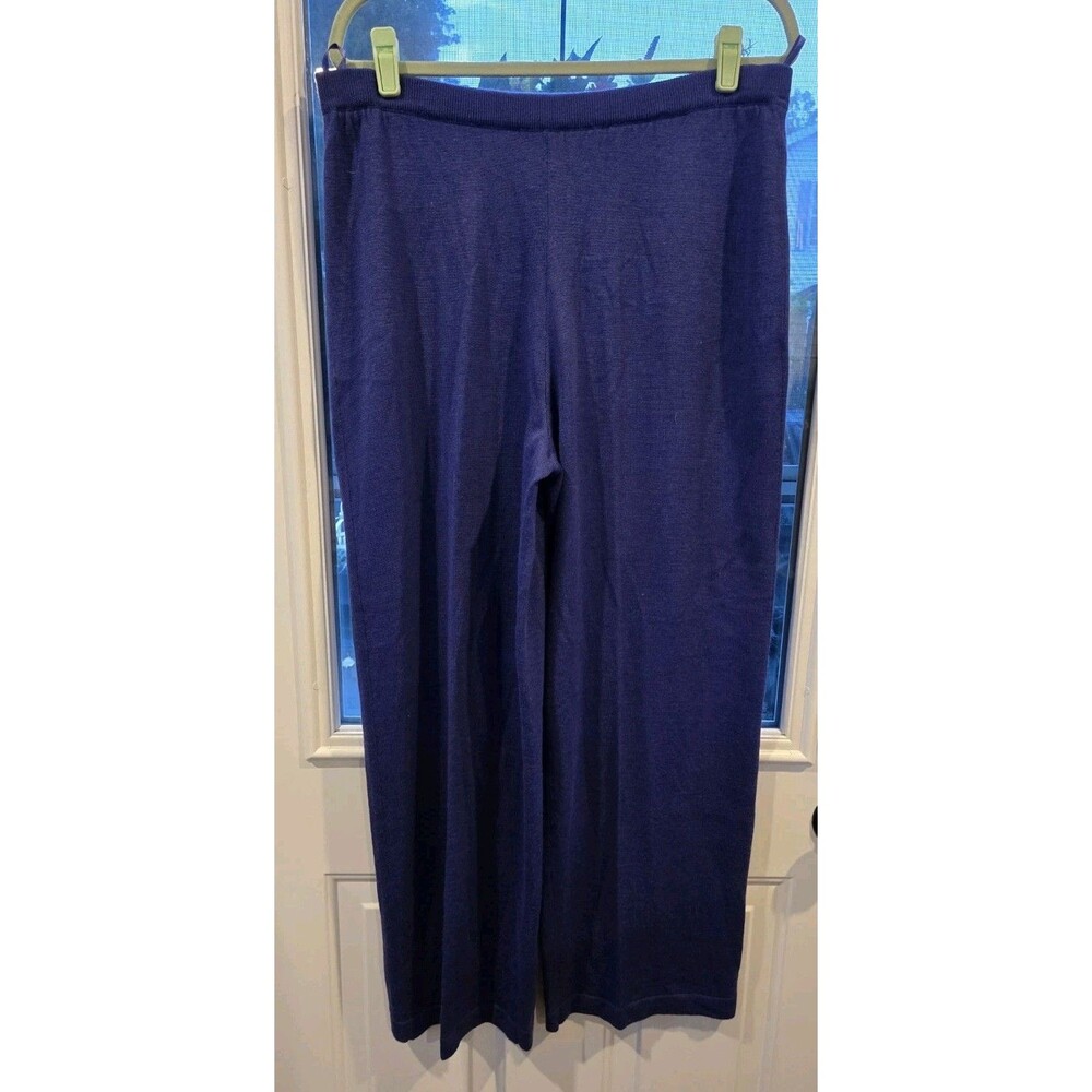 vintage blue-purple Chico's wool blend straight leg pants Size 3 /XL